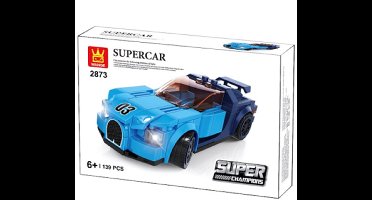 Wange - supercar champions 03 - auto - 139 pcs - blauw - 6+