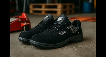 Veiligheidsschoenen laag – Bata BS2000 Chamonix 2 – Maat 44 – Zwart/Grijs – S1-normering – Extra breed (9.5W)