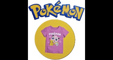 Pokemon - T-Shirt - Maat 110/116 - Roze