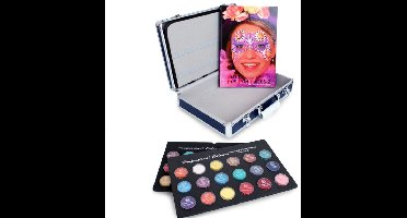 Schmink koffer Professional Colours 36 stuks tray + schminkboek - Carnaval - Kado - Verjaardag - Thema feest