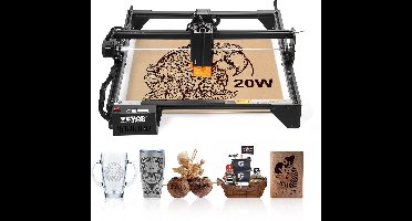 VEVOR Lasergraveermachine Lasergraveur 20W Gecomprimeerde Dot Oogbescherming