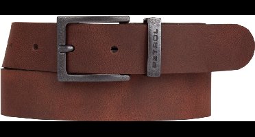 Petrol Industries Riem Heren - Broekriem - Verstelbaar - Leer - Bruin - 85 cm
