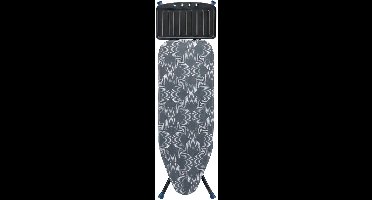 STAUS&BACH Strijkplank voor Stoomgenerator - 122 x 38 cm - Inclusief mouwplankje en opvouwrek - 76 - 93.5 cm in hoogte verstelbaar - Met stoomunithouder stoomstrijkijzer - Donkergrijs