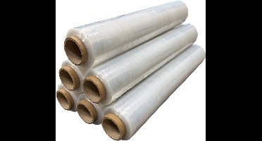 Handwikkelfolie Transparant 20 micron – 50 cm x ±200 m – 6 Rollen