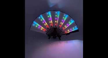 13 inch xxl Oplaadbare LED Waaier – 31 light modes Kleurrijk, Opvallend & Perfect voor Feestjes