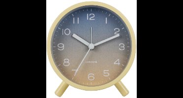 Karlsson Wekker Gradient - Lichtgeel - 11.5x11.5x11.5cm - Modern - Wekker voor slaapkamer - Wekkers