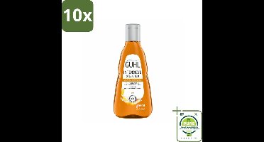 10 x Guhl - Shampoo - Intensieve Stevigheid - 250 ml - Grootverpakking - Haarversterkend Shampoo - Volume Shampoo - Dun Haar - Slap Haar - Bierextract Shampoo