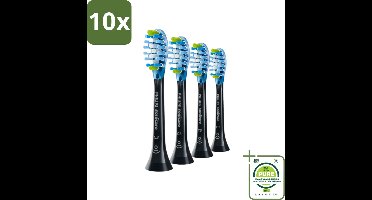 10 x Philips Sonicare - Opzetborstels - C3 Premium Plaque Defense - Grondige Reiniging - 4 opzetborstels - HX9044/33 - Grootverpakking - Tandplak Verwijderen - Elektrische Tandenborstel - Philips Sonicare - Tandenborstel Opzetborstel - Mondhygiëne