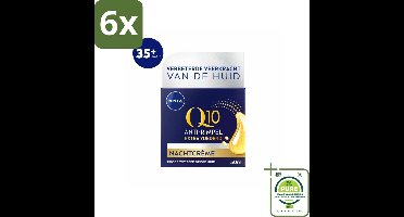 NIVEA - Nachtcrème - Q10 Extra Voedend - Voor droge huid - Anti-Rimpel - Met Creatine - 50 ml - Voordeelverpakking - 6 stuks - NIVEA Q10 - Nachtcrème