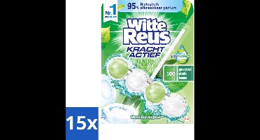 15 x Witte Reus - Toiletblok Kracht Actief Pro Nature - Munt & Eucalyptus - 1 Toiletblok - Toiletblok - Natuurlijke Reiniging - Munt En Eucalyptus - Duurzaam Toilet - Milieuvriendelijk