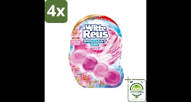 Witte Reus - Toiletblok Brilliant Gel - Spring Rain - 1 Toiletblok - Voordeelverpakking - 4 stuks - Toiletblok - Toiletreiniger