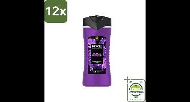 AXE - Douchegel - Purple Patchouli - Kruidige Geur - Premium Verzorging - 300 ml - Voordeelverpakking - 12 stuks - Douchegel - Kruidige geur