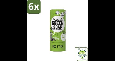 Marcel's Green Soap - Deodorant Stick - Tonka & Muguet - Langdurige frisheid - 40 gr - Voordeelverpakking - 6 stuks - Natuurlijke deodorant - Deodorant stick
