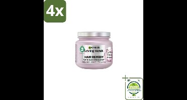 Garnier - Loving Blends - Haarmasker - Rice Water Infusion - Glans & Zachtheid - Lang Haar - 340 ml - Voordeelverpakking - 4 stuks - Haar masker - Glans masker