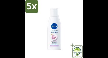 5 x NIVEA - Reinigingsmelk - Gevoelig - Reinigt Zachtjes - Hydrateert Intensief - 200 ml - Grootverpakking - Reinigingsmelk - Gevoelige Huid - NIVEA Sensitive - Make-up Verwijderen - Hydrateren