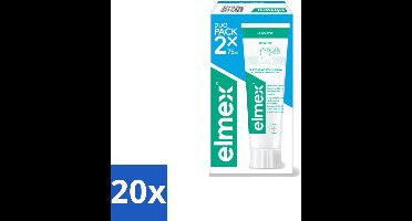 20 x Elmex - Tandpasta - Sensitive Duopack - Gevoelige Tanden - 2 x 75 ml - Gevoelige Tanden - Aminfluoride - Tandpasta - Tandgevoel - Tandbederf