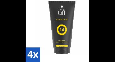 4 x Taft - Super Glue 14 - Styling Gel - Ultieme stevigheid - 150 ml - Haar Gel - Taft Super Glue - Sterke Fixatie - Haarstyling - Extreme Hold