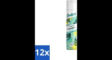12 x Batiste - Original - Droogshampoo - Klassieke Frisse Geur - Geeft Volume en Textuur - 200ml - Droogshampoo - Haarverzorging - Batiste - Fris Haar - Volume