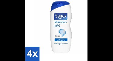 4 x Sanex - Shampoo - Anti-Roos - Tegen Schilfers - 250 ml - Roos Shampoo - Anti Roos Shampoo - Kalmerende Shampoo - Hoofdhuidverzorging - Roos Verhelpen