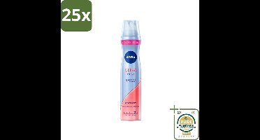 25 x Nivea - Haarspray - Ultra Strong - 250 ml - Grootverpakking - Haarspray - Haarspray Ultra Strong - Haarspray 250 Ml - Haarspray 24 Uur - Haarspray Met Macadamiaolie