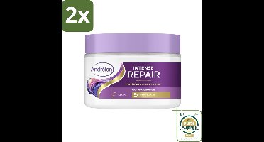 Andrélon – Crème Haarmasker – Intense Repair – 300 ml - Voordeelverpakking - 2 stuks - Keratine - Beschadigd haar