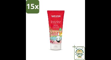 15 x WELEDA - Douchecrème Granada Inspire - Granaatappel - 200 ml - Grootverpakking - Douchecrème - Natuurlijke Douchecrème - Biologische Douchecrème - Granaatappel Douchecrème - Sensueel Douchecrème