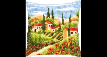 Vervaco - Kruissteekkussen kit - Toscaans landschap - PN-0144846 - Borduren - Borduurpakket - Borduurpakket volwassenen - Borduurpakket kind