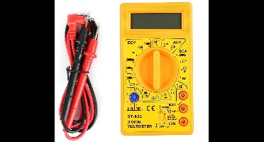 with LCD Display DT-832 Digital Resistance Tester Multimeter, Digital Multimeter, for Home Use in Factory Laboratories (Yellow)