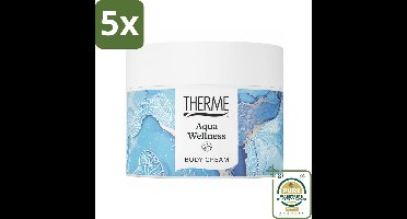 5 x Therme - Aqua Wellness - Bodycrème - Hydraterend - Verzorgend - 225gr - Grootverpakking - Bodycrème - Hydraterende Crème - Wellness Crème - Oceaan Geur - Citrus Geur
