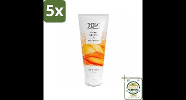 5 x Therme - Orange Happiness - Douche Satin - Verfrissend - Verzorgend - 200ml - Grootverpakking - Douchegel - Orange Happiness - Zonenergie - Huidverzorging - Frisse Geur