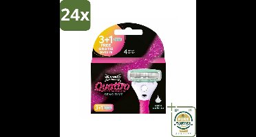 Wilkinson Woman - Navulmesjes - Quattro Sensitive - Zacht - 4 mesjes - Voordeelverpakking - 24 stuks - Scheerapparaat - Gevoelige huid
