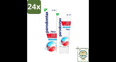 Parodontax - Tandpasta - Active Repair Tandvlees - Fresh Mint - 75 ml - Voordeelverpakking - 24 stuks - Gezwollen tandvlees - Tandplak verwijderen
