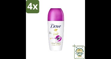 Dove Deodorant Roller - Go Fresh Açai Bes - 50 ml - Voordeelverpakking - 4 stuks - Dove - Açai Berry