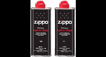 Zippo Aansteker Vloeistof – 2 x 125 ml (Origineel) + 1x Zippo Vuursteentjes (6st.) & 1x Lont