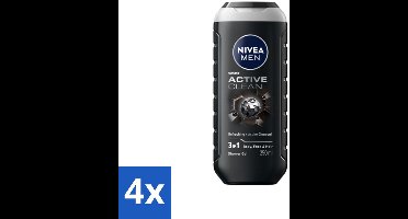 NIVEA MEN - Douchegel - Active Clean - 250 ml - Voordeelverpakking - 4 stuks