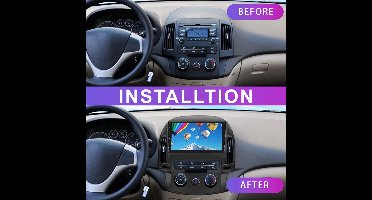 Android 13 Autoradio 9 Inch 2+32GB - Compatibel met Carplay voor Hyundai I30 2006-2011 | GPS + AHD Camera