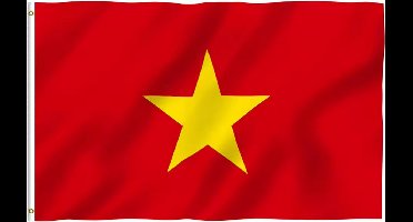 New Age Devi - Vlag Vietnam - 90 x 150 cm - Krachtig Compact