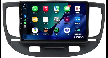 Geschikt voor Kia Rio - Zwart (2005 t/m 2011) | 4+64GB 8-CORE | 9 inch Android 15.0 CarPlay autoradio | Draadloos CarPlay & Android Auto | Externe microfoon & Achteruitrijcamera (AHD) | Bluetooth & WiFi | NAVIBOP NB-4793 | Bouwjaar 2005 t/m 2011