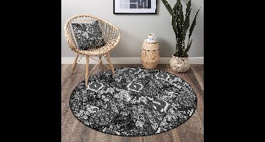 Stijlvol Wasbaar Antislip Vloerkleed Rond – Katoen & Polypropyleen – Voor Binnen Runden 133 2