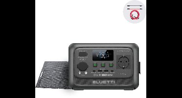 BLUETTI Elite 30 V2 600W 288Wh Powerstation met 100W zonnepanelen- ≤10 ms Pro-Grade UPS Backup - Back-up voor thuis-140 W PD snelladen -TurboBoost-opladen-<30 dB fluisterstille werking-LFP-batterij-Tot 1500 W hefvermogen-USB-C-poort-off-grid,Kamperen