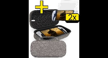 Hoes Geschikt voor PlayStation Portal Case Hoesje Met 2x Screenprotector - Bescherm Hoes Geschikt voor PlayStation Portable Hoes Hard Cover - Grijs