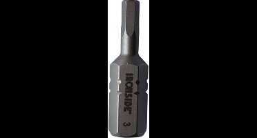 IRONSIDE Set van 3 - Vierkante Schroefbit - 1/4 Inch (6,3 mm) SQ2 - 2,8 x 25 mm | Hoogwaardige Bits van S2 Staal