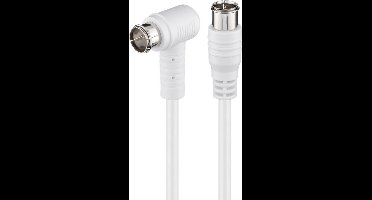 Goobay 67349 coax-kabel 3,5 meter F plug Wit