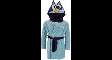 Bluey Badjas - Maat 110 - Polyester - Blauw - Kinderen