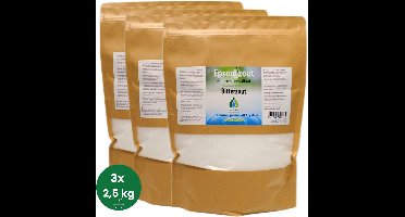 SoLMAG Epsom zout 7,5 kg (3x2,5 kg) - Bitterzout - Magnesium sulfaat - Badzout - Magnesium sulfate - Epsomzout - Epsom salt - Sal de Epsom - Epsombadzout - Voetenbad - Food Grade kwaliteit
