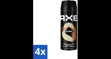 4 x Axe Deodorant Bodyspray Musk 150 ml - Deodorant - Mannelijke Geur - Musk - Patchouli - Fougere