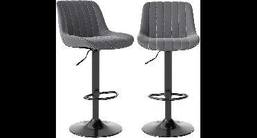 Bar Krukken - Set van 2 Krukken -Donkergrijs