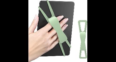 Siliconen polsbandhouder - Leesstandaard - Vermindert vallen en vermoeidheid - Geschikt voor e-readers, mini-tablets en mobiele telefoons - Groen