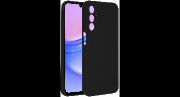 Accezz Hoesje - Geschikt voor Samsung Galaxy A15 (5G) / A15 (4G) - Liquid Silicone Backcover - Zwart