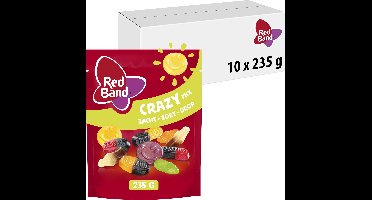 Red Band snoepmix crazy - zoete snoep & drop - 10x235g